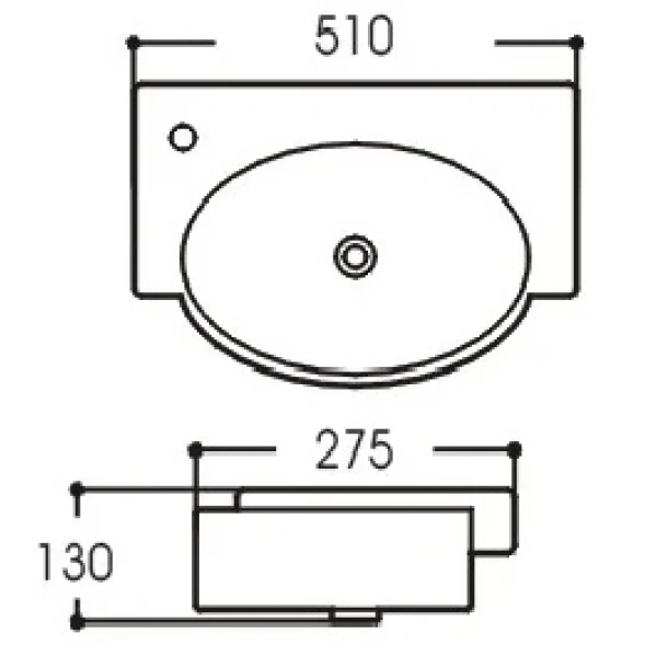 Раковина Aquatek AQ5329-00 51x27,5 см, рукомойник, белый