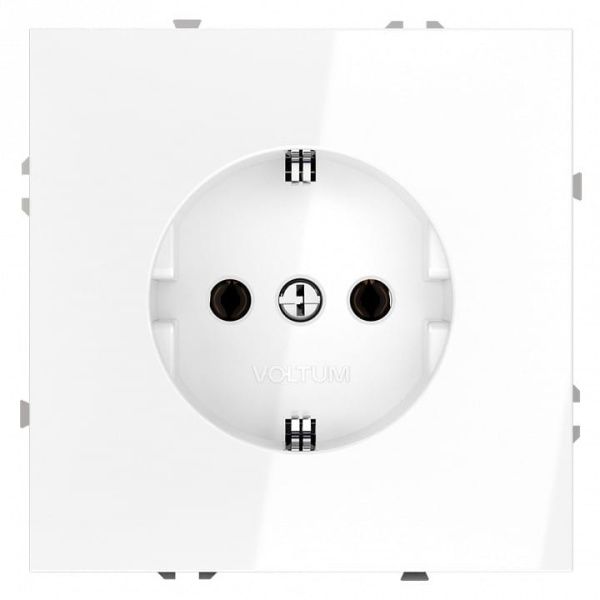Розетка с заземлением, без рамки Voltum S70 VLS040101