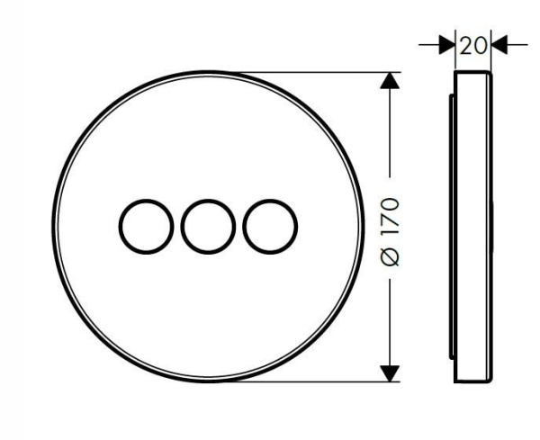 Внешняя часть термостата для душа Axor ShowerSelect 36727000