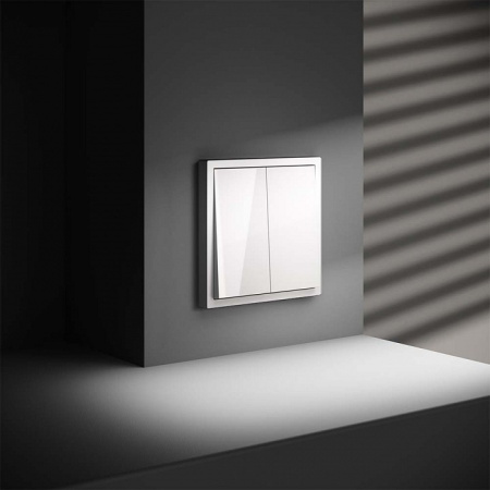 Переключатель перекрестный двухклавишный без рамки Voltum S70 VLS020501