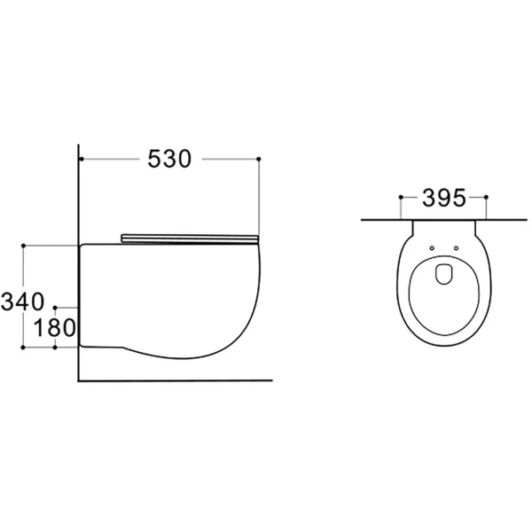 Унитаз подвесной Aquatek Альтаир AQ1980-00 безободковый, с сиденьем микролифт, белый