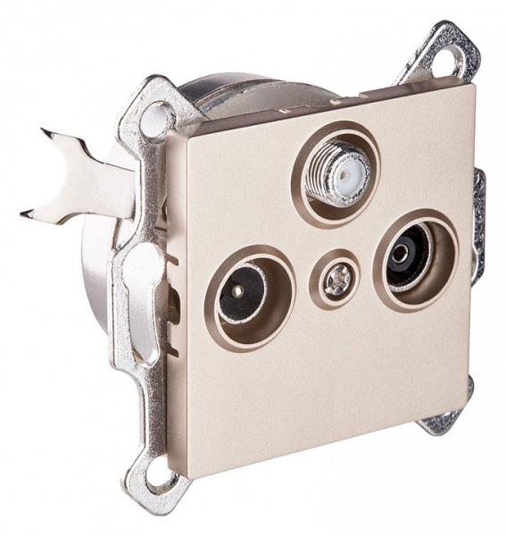 ТВ-розетка и SAT-розетка оконечная без рамки Kollinger  REA-036GD