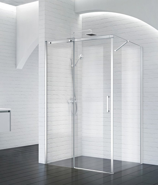 Боковая стенка BelBagno ACQUA-80-FIX-C-Cr стекло прозрачное