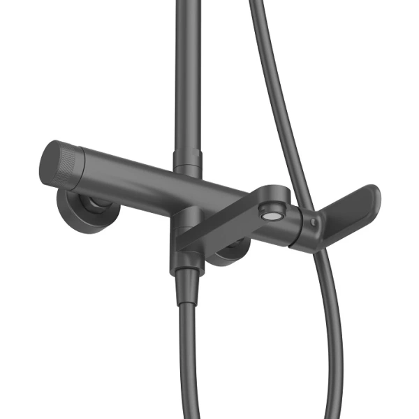 Душевая система Cezares Stylus STYLUS-CVD-NOP 220 мм, со смесителем, черный матовый