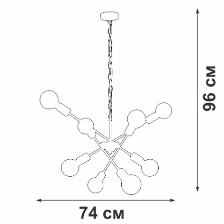 Подвесная люстра Vitaluce V4750 V4750-1/8