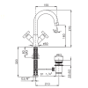 Смеситель для раковины Nicolazzi Monte Croce 2236CR27