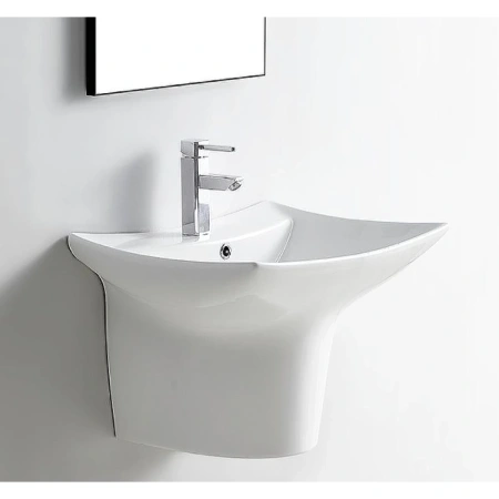 Раковина CeramaLux G-822 60,5x45 см, подвесная, белый