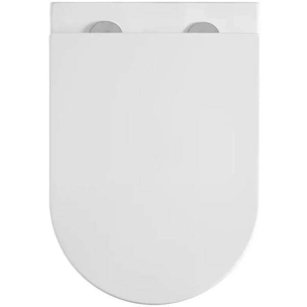 Унитаз подвесной Veconi Tondo VCN1-52T безободковый, торнадо, с сиденьем микролифт, белый