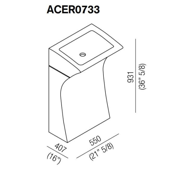 Раковина Agape Lito 55 ACER0733 *0