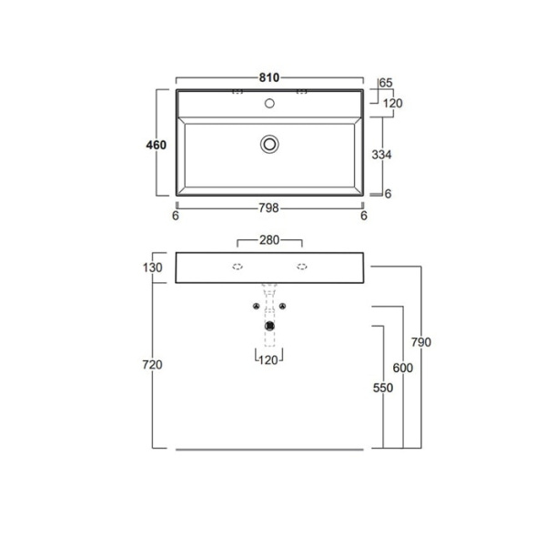 Раковина Simas Agile 80 AG81 bi*0