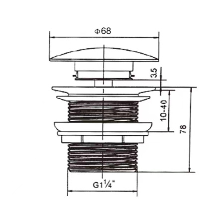 Донный клапан Vincea DBS-316MB черный матовый