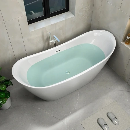 Акриловая ванна Ceruttispa Nemi CT9319 170x75 см, отдельностоящая, белый