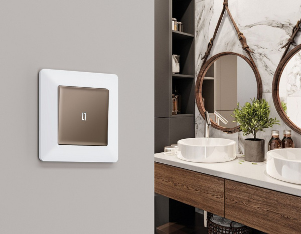 Клавиша для выключателя одноклавишного c подсветкой Ambrella Volt Quant AP6320