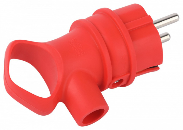 Вилка угловая с заземлением Эра  VX12-R-IP44