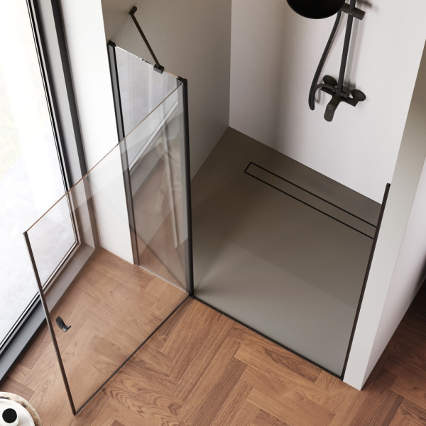 Дверь в нишу AM.PM Sunny 120 W87G-120-1P-BT черная матовая
