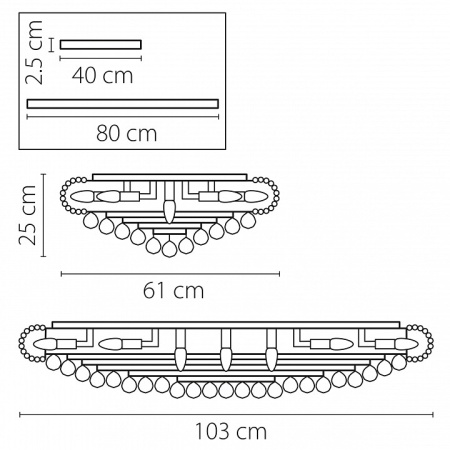 Накладной светильник Osgona Monile 704214