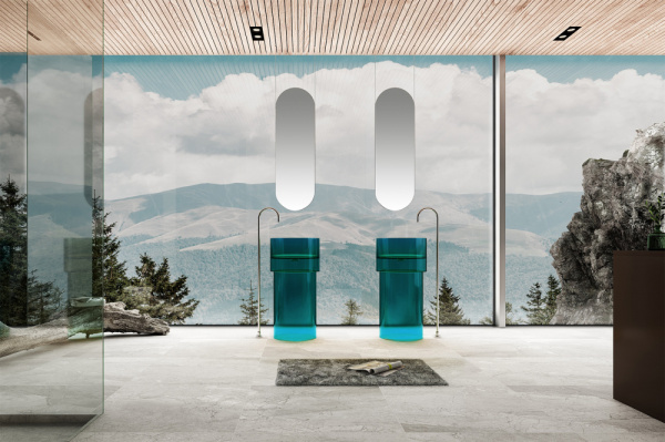 Раковина Abber Kristall 45 AT2701Aquamarin аквамарин