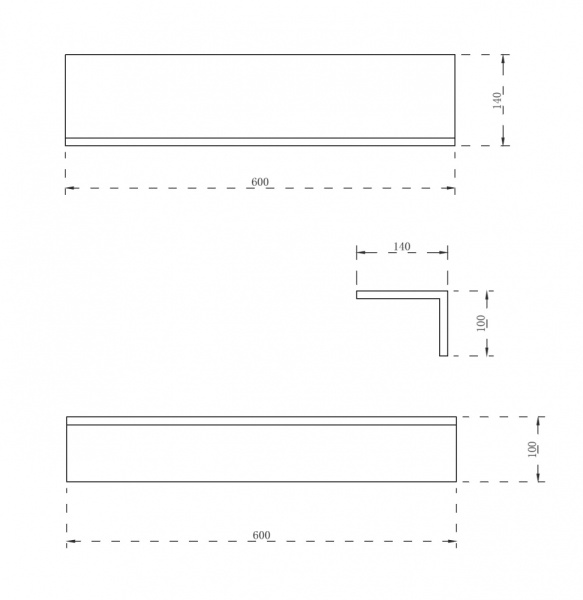Полочка Abber Stein AS1654 белая матовая