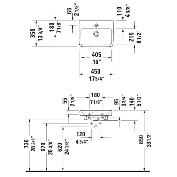 Раковина Duravit No 1 45 07434500002