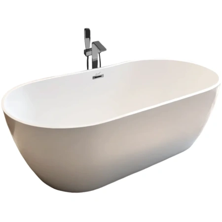 Акриловая ванна Ceruttispa Skye CT10513 170x75 см, отдельностоящая, белый