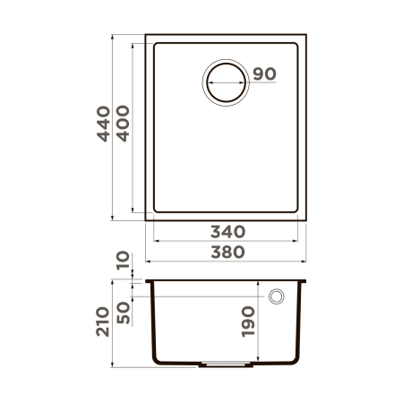 Кухонная мойка Omoikiri Bosen 38-U 4993538 leningrad grey