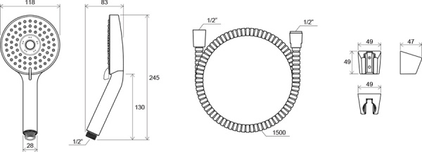 Душевая лейка Ravak Flat X07S006