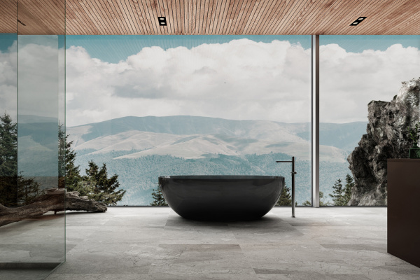 Прозрачная ванна Abber Kristall 165x78 AT9701Onyx черная