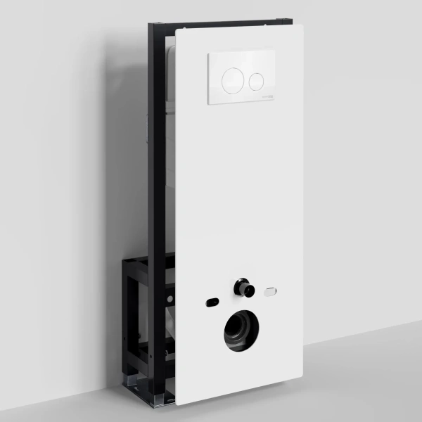 Инсталляция для унитаза WasserKRAFT Glan 66 66TLT.010.ME.WH.WH02 с кнопкой смыва, белый