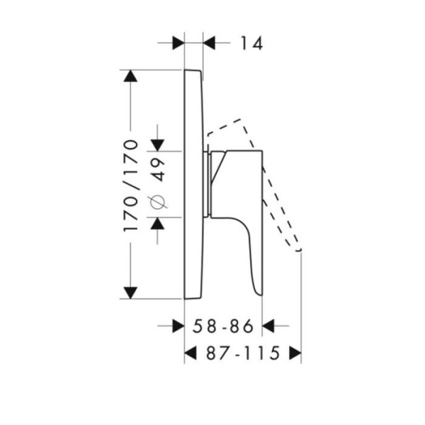 Смеситель для душа Axor Citterio M 34625000