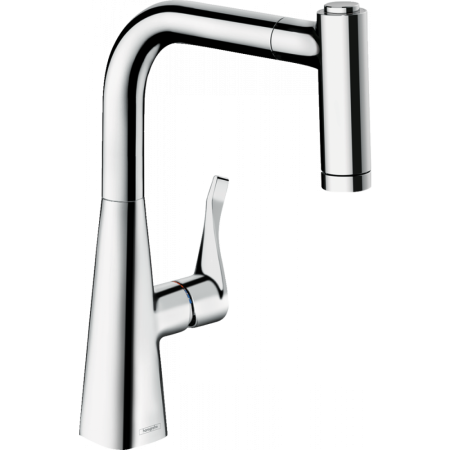 Смеситель для кухни hansgrohe Metris M71 220 2jet 73800000 с вытяжным душем хром