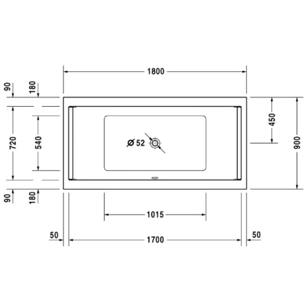 Акриловая ванна 180x90 см Duravit Starck 700339000000000