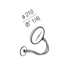 Косметическое зеркало Agape Fusilli ASPE012L хром