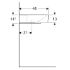 Раковина 85x48 см Geberit Renova Plan 125185000