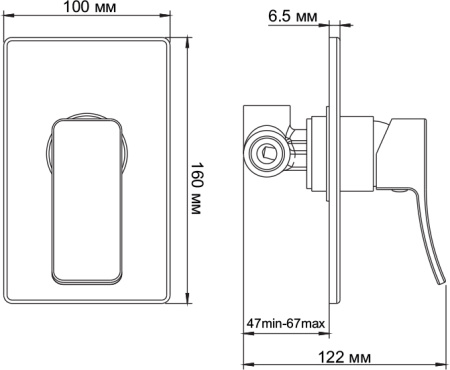 Смеситель для душа WasserKRAFT Aller 10651