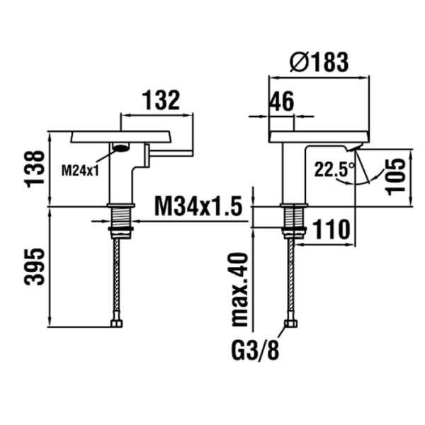 Смеситель для раковины Laufen Kartell 3.1133.1.004.113.1