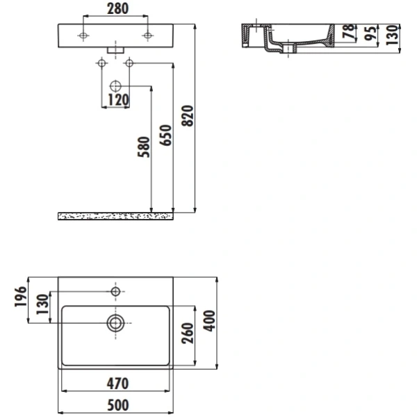 Раковина 50x40 см Creavit Next NX242-H.00000