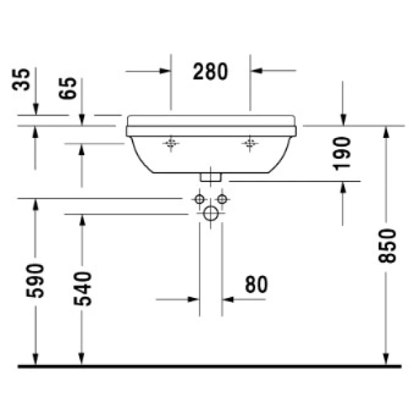Раковина 60x45 см Duravit Starck 3 0307600000