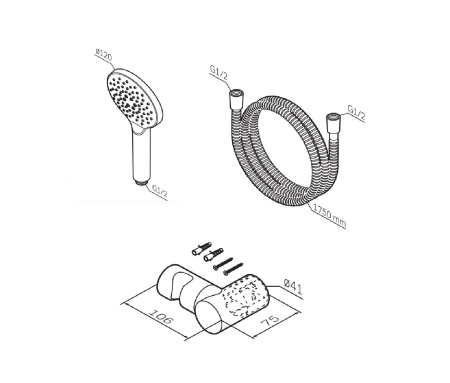 Душевой гарнитур AM.PM Like F0118000