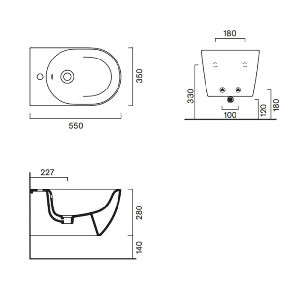 Подвесное биде Catalano Sfera 0518551001