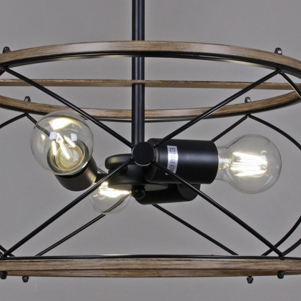 Подвесная люстра ILLUMICO WOOD IL1008-3P-05 BK WOOD