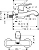 Смеситель для ванны hansgrohe Metris Classic 31478000