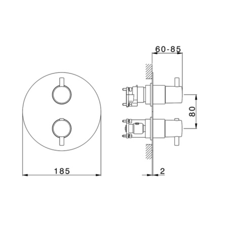 Смеситель для душа Cisal Less Minimal LM0BT03021