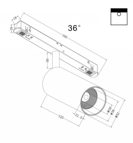 Светильник на штанге Maytoni Technical Фокус TR032-4-12W3K-M-DS-B
