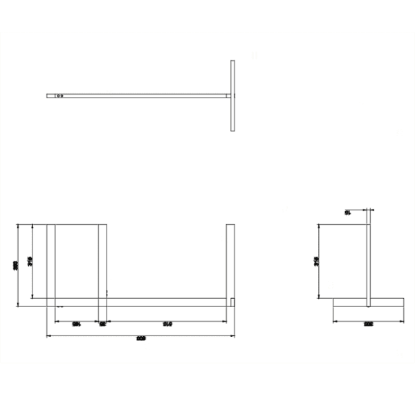 Стойка Gessi Rettangolo 80 см 20939#031