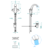 Смеситель для раковины THG Ptale de Cristal bleu U6B.A02.2155