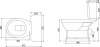 Чаша для унитаза-компакта BelBagno Trevi BB135CP