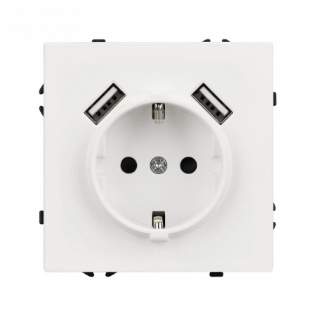 Розетка с заземлением и 2хUSB type A, без рамки Arlight SCT 054288