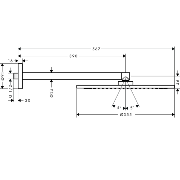 Верхний душ Axor ShowerSolutions 26034000