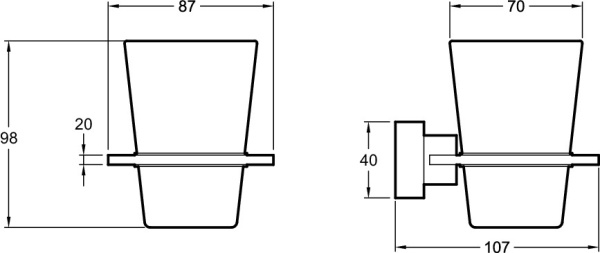 Стакан для зубных щеток Jacob Delafon EO E77866-CP
