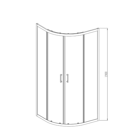 Душевой уголок Vincea Alpha VSQ-3AL800CL